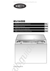 BORETTI BVW88 Notice D'utilisation