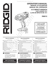 RIDGID R86010 Manuel D'utilisation