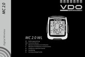 VDO Cyclecomputing MC 2.0 WL Manuel D'installation Et D'utilisation