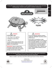 Napoleon TQ285-BL-1 Mode D'emploi