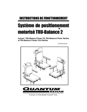 Quantum Rehab TRU-Balance 2 Power Tilt Instructions De Fonctionnement