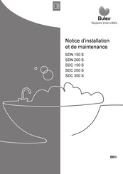 bulex SDC 150 S Notice D'installation Et De Maintenance
