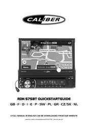 Caliber RDN 575BT Guide De Mise En Marche Rapide