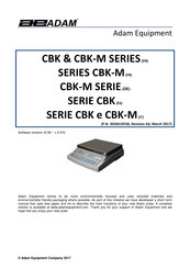 Adam Equipment CBK-M Serie Mode D'emploi