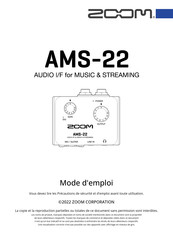 Zoom AMS-22 Mode D'emploi
