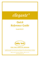 Baby Lock ellegante 3 BLG 3 Guide De Référence Rapide