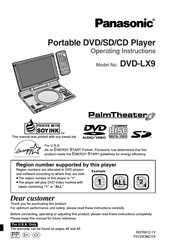 Panasonic DVD-LX9 Mode D'emploi