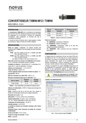 Novus TXMINI Mode D'emploi