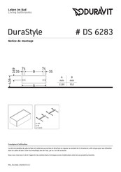 Duravit DuraStyle DS 6283 Notice De Montage