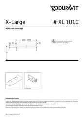Duravit X-Large XL 101C Notice De Montage