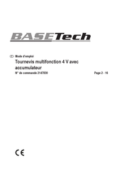 BASETech 2147830 Mode D'emploi