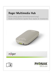 Phonak Roger Multimedia Hub Guide D'installation Rapide