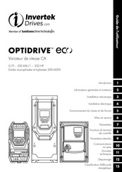 Invertek Drives OPTIDRIVE ECO ODV-3-220070-3F12-MN Mode D'emploi