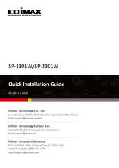 Edimax SP-2101W Guide D'installation Rapide