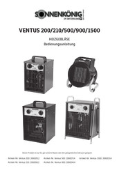 Sonnenkonig VENTUS 210 Mode D'emploi