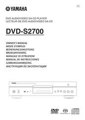 Yamaha DVD-S2700 Mode D'emploi
