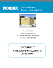 Norbec ExSPACE Guide D'installation