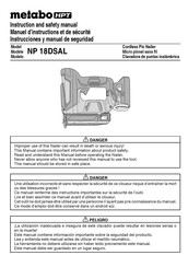 Metabo HPT NP 18DSAL Manuel D'instructions Et De Sécurité