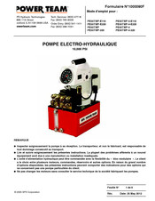 Power Team PE55TWP-E110 Mode D'emploi