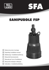 SFA SANIPUDDLE FSP Notice De Service / Montage