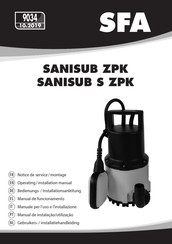 SFA SANISUB ZPK 40 Notice De Service / Montage