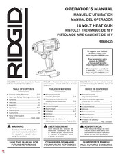 RIDGID R860435 Manuel D'utilisation