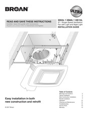 Broan XB80L Guide D'installation