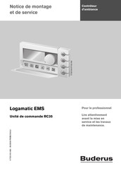 Buderus Logamatic RC35 Notice De Montage Et De Service