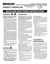 Broan QTXE110S2 Instructions