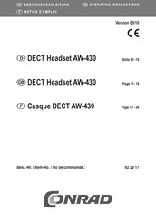 Conrad AW-430 Notice D'emploi