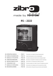 Toyotomi Zibro RS-2222 Manuel D'utilisation