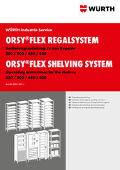 Würth ORSY FLEX 680 Traduction Des Instructions De Service D'origine