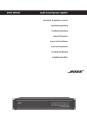 Bose ENTERO 4250 Manuel De L'installateur