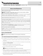 Humminbird SSTH 14 HW MSI+ T Guide D'installation