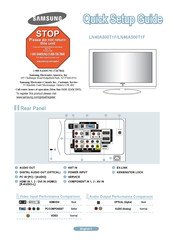 Samsung LN46A500T1F Guide D'installation Rapide