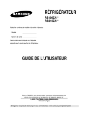 Samsung RB215ZA Serie Guide De L'utilisateur