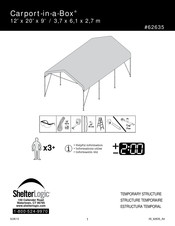 ShelterLogic Carport-in-a-Box 62635 Manuel D'assemblage