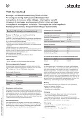 steute RF RC 10 EN868 Instructions De Montage