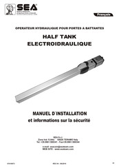 SEA HALF TANK ELECTROIDRAULIQUE 390 Manuel D'installation