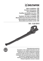 Deltafox DG - CLB 2013 Traduction De La Notice D'utilisation Originale