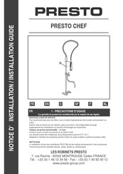 Presto CHEF Notice D'installation