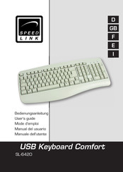 Speedlink USB Keyboard Comfort Mode D'emploi