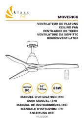 KLASS Fan MOVERICK Instructions D'utilisation