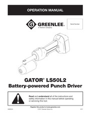Greenlee GATOR LS50L2 Mode D'emploi