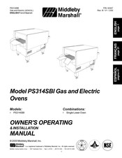 Middleby Marshall PS314SBI Manuel D'installation Et D'utilisation