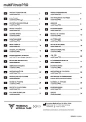 Fresenius Medical Care multiFiltratePRO Mode D'emploi