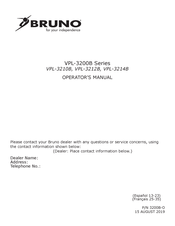 Bruno VPL-3200B Serie Guide De L'utilisateur