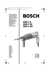 Bosch GBH 2 SE Instructions D'emploi
