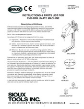 SIOUX 1556 Manuel D'instructions/Liste De Pièces De Rechange