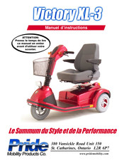 Pride Mobility Products Victory XL-3 Manuel D'instructions